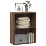 vidaXL Boekenkast 60x30x77 cm bewerkt hout bruin, Huis en Inrichting, Kasten | Boekenkasten, Minder dan 50 cm, Verzenden, Nieuw