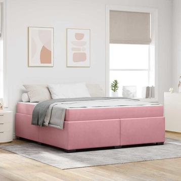vidaXL Bedframe met matras Roze 180 x 200 cm Fluweel beschikbaar voor biedingen