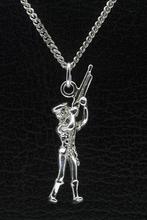 Zilveren Jager of Schutter ketting hanger, Verzenden, Nieuw