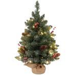 Kunstkerstboom, 86 Takken, 50 Warmwitte LEDs, Sneeuwpunten,, Diversen, Kerst, Verzenden, Nieuw