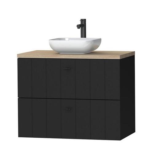 Tiger Maryport Meubelset 80 cm met 2 lades Mat zwart incl, Doe-het-zelf en Verbouw, Sanitair, Bad, Nieuw, Ophalen of Verzenden