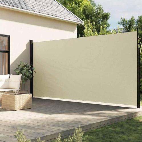 vidaXL Windscherm uittrekbaar 200x600 cm crèmekleurig, Tuin en Terras, Zonneschermen, Nieuw, Verzenden