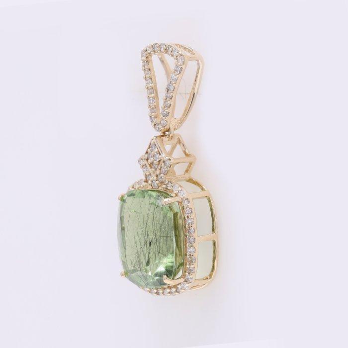 Zonder Minimumprijs - Hanger - 14 karaat Geel goud - 5.26ct., Sieraden, Tassen en Uiterlijk, Antieke sieraden