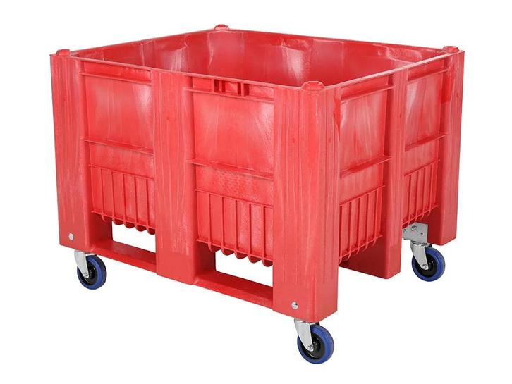 CB3 kunststof palletbox - 1200 x 1000 mm - 4 wielen - rood, Diversen, Overige Diversen, Nieuw, Ophalen of Verzenden