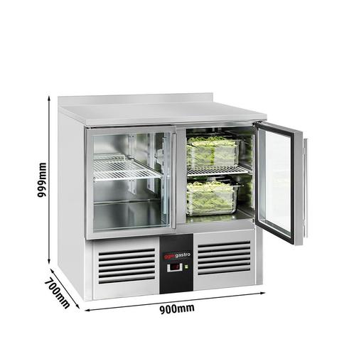 GGM Gastro | Koelwerkbank PREMIUM - 900x700mm - 2 glazen |, Zakelijke goederen, Horeca | Keukenapparatuur, RVS Meubilair, Verzenden