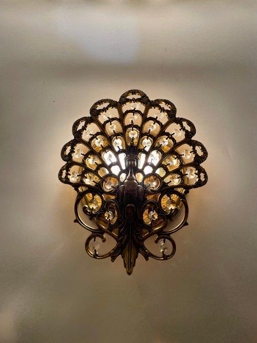 Wandkandelaar - Exquise vintage goudkleurige wandlamp met, Huis en Inrichting, Overige Huis en Inrichting