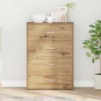 vidaXL Dressoir artisanaal eikenkleurig 60 x 31 x 84 cm, Verzenden, Nieuw, Overige houtsoorten, Minder dan 50 cm