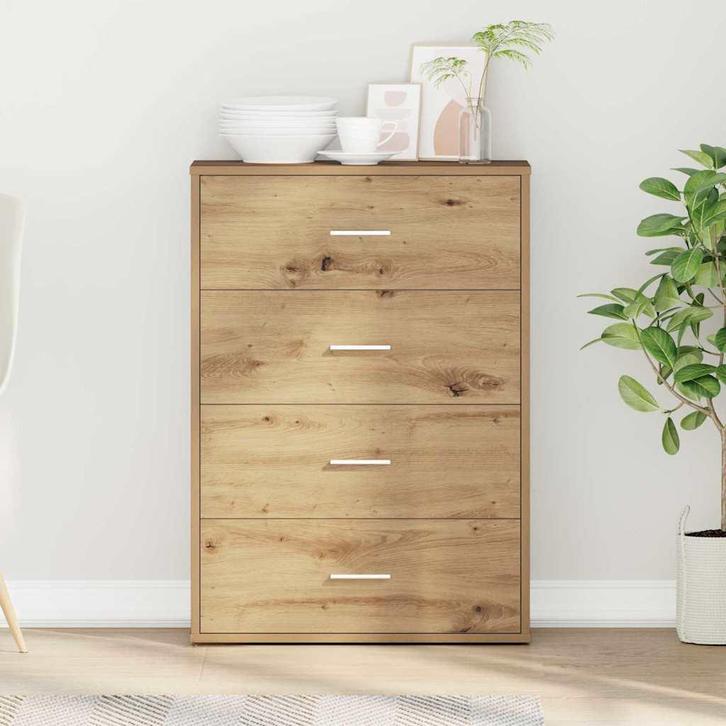 vidaXL Dressoir artisanaal eikenkleurig 60 x 31 x 84 cm, Huis en Inrichting, Kasten | Dressoirs, Nieuw, Minder dan 50 cm, Overige houtsoorten