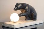 Lamp - Zinklegering, Marmer, Glas - poolbeer