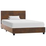 vidaXL Bedframe kunstsuède bruin 100x200 cm, Overige materialen, 100 cm, Eenpersoons, Bruin