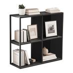 Wandplankenset Nostened 4-delig zwart met achterwand en zijw, Huis en Inrichting, Woonaccessoires | Wandplanken en Boekenplanken