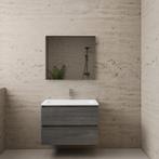 ACTIE BWS Badmeubel | Paris | Frey Oak 80 cm | Mat Wit, Ophalen of Verzenden, Nieuw, Bad