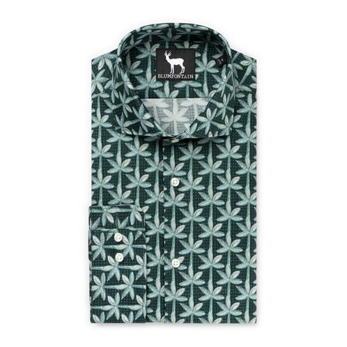 GENTS - Blumfontain bloemprint groen - M 39/40, Kleding | Heren, Overhemden, Verzenden