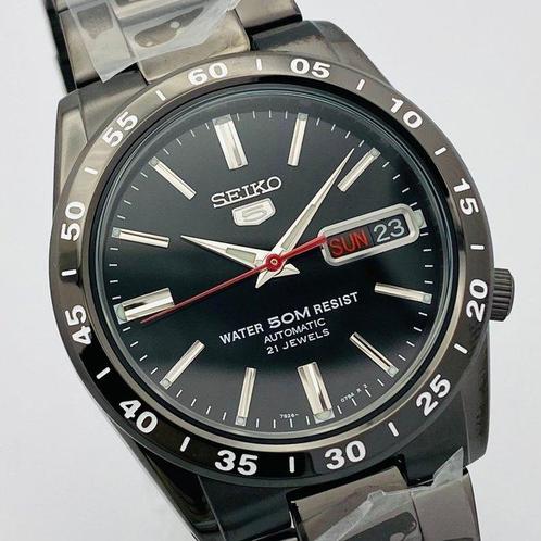 Seiko - 5 Black Dial Automatic - Zonder Minimumprijs -, Sieraden, Tassen en Uiterlijk, Horloges | Antiek