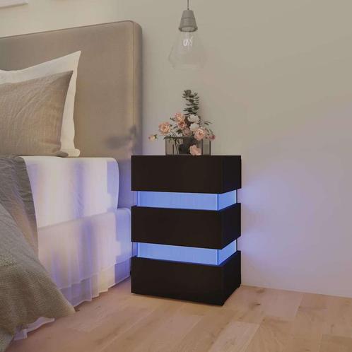 vidaXL 326846  Nachtkastje LED 45x35x67 cm bewerkt hout, Huis en Inrichting, Slaapkamer | Nachtkastjes, Nieuw, Minder dan 45 cm