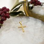 8 Krt. Hanger van een subtiel kruisje (religieus), Sieraden, Tassen en Uiterlijk, Antieke sieraden, Ophalen of Verzenden, Goud