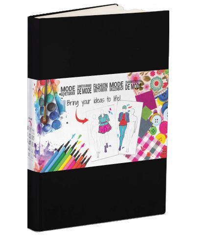 Mode schetsboek, Fashion sketchbook - kleurboek mode fashion, Boeken, Overige Boeken, Nieuw, Verzenden