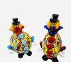 Filippo Maso - sculptuur, Coppia di Clowns - 17 cm - Glas -