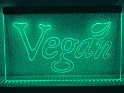 Vegan vega neon bord lamp LED verlichting reclame lichtbak, Verzamelen, Merken en Reclamevoorwerpen, Nieuw, Verzenden