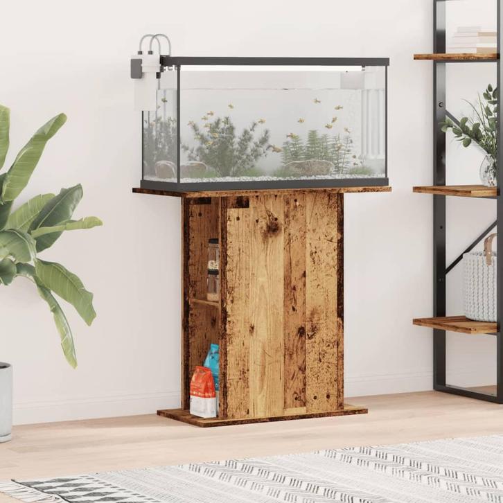 vidaXL Aquariumstandaard Oud Hout 36x75x72,5 cm Bewerkt Hout, Dieren en Toebehoren, Overige Dieren-accessoires, Nieuw, Verzenden