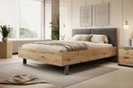 Tweepersoonsbed Roma - Grijs - Eiken - 160x200 cm, Huis en Inrichting, Slaapkamer | Bedden, Verzenden, 200 cm, Modern, 160 cm