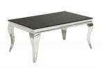 Elegante salontafel MODERN BAROK 100cm zilver met zwart, Huis en Inrichting, Ophalen of Verzenden, Nieuw