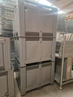 Kunststof palletbox 120x100x86cm, gesloten,  met 3 sledes,, Doe-het-zelf en Verbouw, Kratten en Dozen, Gebruikt, 100 cm of meer