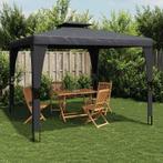 vidaXL Prieel met dubbel dak 3,98x2,98 m staal, Tuin en Terras, Verzenden, Nieuw