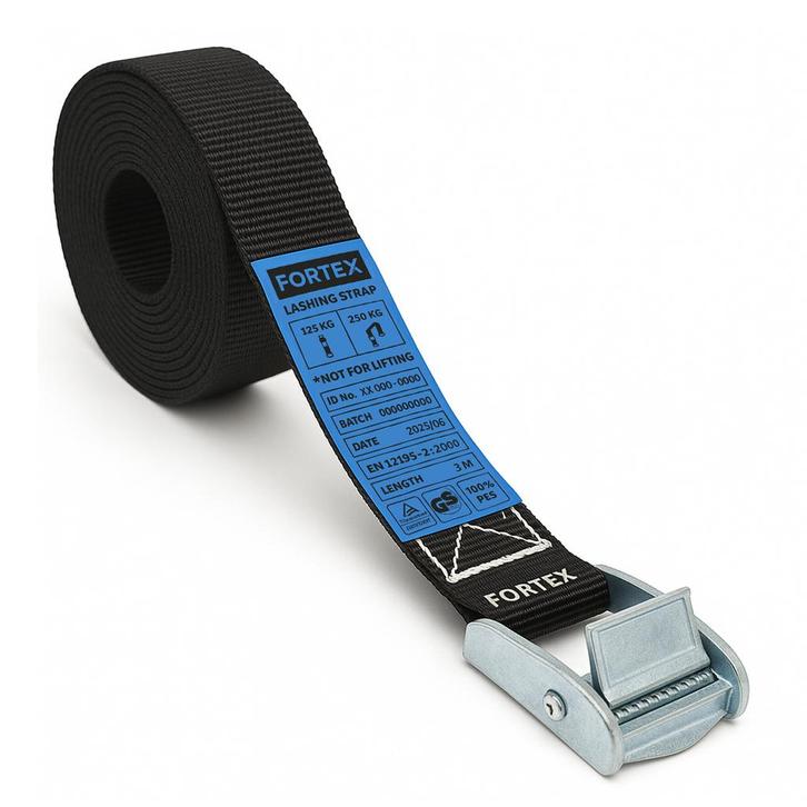 FORTEX spanband met gesp – 25mm breed - 125/250daN - 2 meter, Muziek en Instrumenten, Licht en Laser, Verzenden