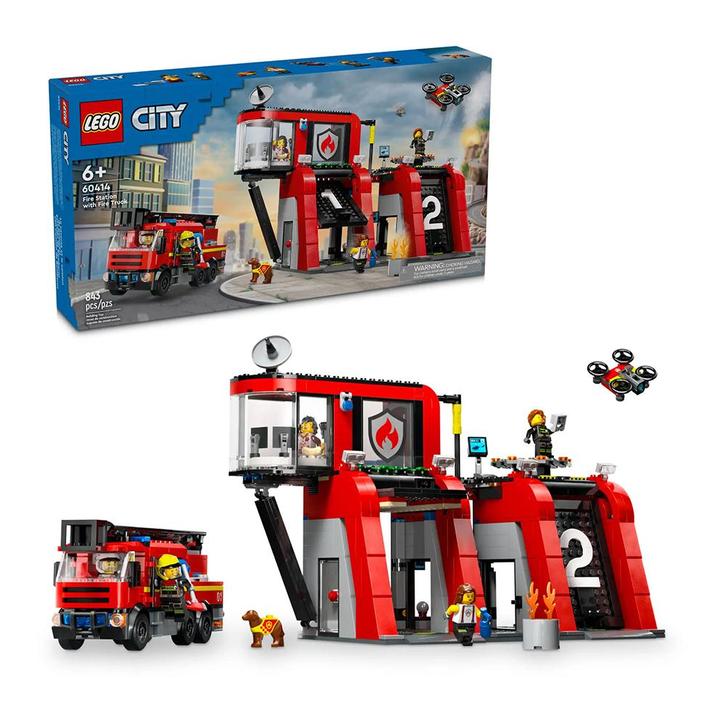 LEGO City - Fire Station with Fire Truck 60414, Kinderen en Baby's, Speelgoed | Duplo en Lego, Ophalen of Verzenden