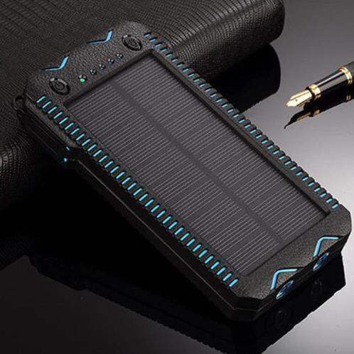 Solar Powerbank met 2 Poorten 80.000mAh - Ingebouwde Zaklamp, Telecommunicatie, Powerbanks, Nieuw, Verzenden