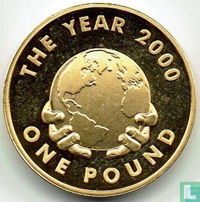 Guernsey 1 pound 2000 (PROOF) Year 2000, Postzegels en Munten, Munten | Europa | Niet-Euromunten, Losse munt, Goud, Zilver, Verzenden
