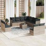 vidaXL 12-delige Loungeset met kussens poly rattan, Tuin en Terras, Verzenden, Nieuw, Rotan, Loungeset