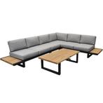 Ravenna platform hoek loungeset 5 delig antraciet aluminium, Ophalen of Verzenden, Nieuw