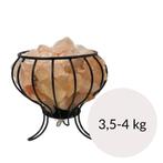 Himalaya Zoutlamp in metalen mandje 3,5-4 kg, Nieuw
