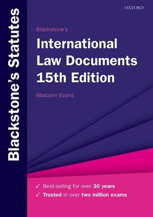 BLACKSTONES INTERNATIONAL LAW DOCUMENTS 9780198867081, Boeken, Studieboeken en Cursussen, Zo goed als nieuw, Verzenden