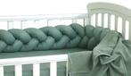 MamaLoes Amy Pure Stonegreen 210 cm Braided Bedbumper 80122, Kinderen en Baby's, Verzenden, Nieuw