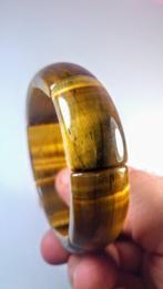 Gouden kleur tijgeroog armband Vrije vorm - Hoogte: 80 cm -