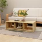 vidaXL Salontafel 110x50x34 cm massief vurenhout, Huis en Inrichting, 100 tot 150 cm, Verzenden, Nieuw, 50 tot 100 cm