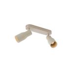Afgeronde plafondspot beige GU10 50mm 2-lichts - Stanley, Nieuw, Metaal of Aluminium, Modern