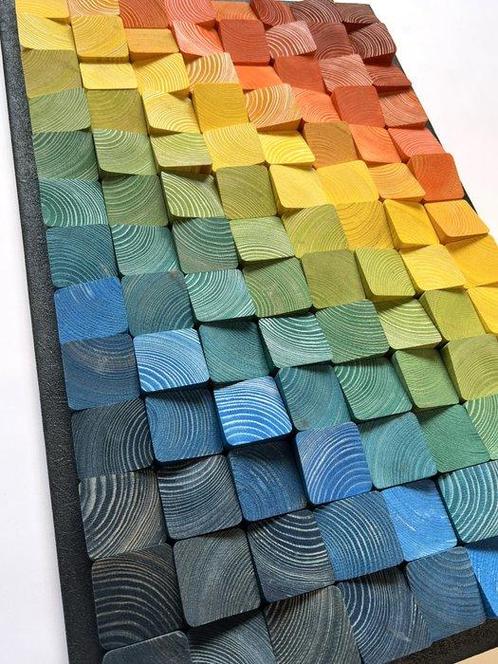 Modern Mozaïek - WoodbyLukas Lukasz Kacprzuk - 2020+ -, Antiek en Kunst, Kunst | Schilderijen | Modern