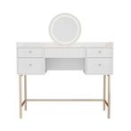 Kaptafel Samira - Incl. Spiegel en LED - Wit, Verzenden, Nieuw