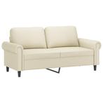Creme Kunstleren Bank 140cm | Tweedekansje | OP=OP!, Huis en Inrichting, 150 tot 200 cm, 75 tot 100 cm, Ophalen of Verzenden, Nieuw