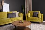 3-Zitsbank - Knut - Groen - Fluweel - Jörn, Huis en Inrichting, Banken | Bankstellen, Verzenden, Nieuw