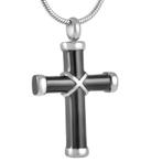 Assieraad, ashanger rvs kruis zwart, Nieuw, Zwart, Overige materialen, Kruis of Symbool