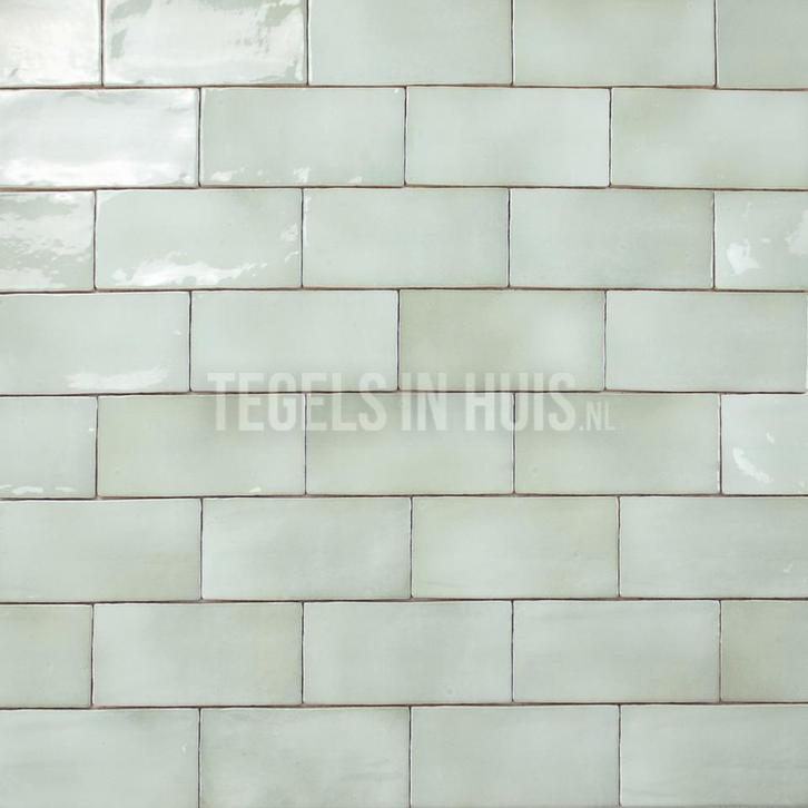 Equipe wandtegel manacor 7,5x15 mint groen glans handvorm, Doe-het-zelf en Verbouw, Tegels, Wandtegels, Nieuw, 10 m² of meer, Keramiek