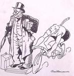 Spotprent over de mening van een professor (lijst optie), Verzenden