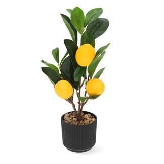 Kunstplant Citroenboom | Decoris | 27 cm (In pot), Huis en Inrichting, Woonaccessoires | Kunstplanten en Kunstbloemen, Nieuw, Verzenden