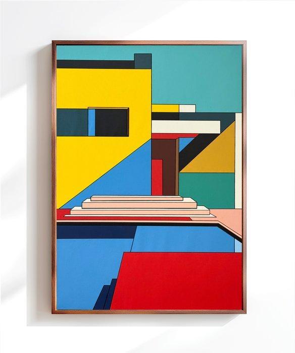 Alejandro Gonzalez - Arquitecturas Geométricas 120 - XL -, Antiek en Kunst, Kunst | Schilderijen | Modern