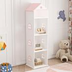 Kinderkast Leksand open kast 140x40x35 cm wit en roze [en.ca, Kinderen en Baby's, Kinderkamer | Overige Meubels, Verzenden, Nieuw